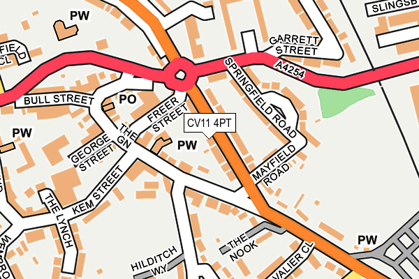 CV11 4PT map - OS OpenMap – Local (Ordnance Survey)