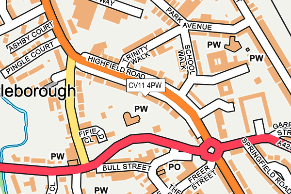 CV11 4PW map - OS OpenMap – Local (Ordnance Survey)