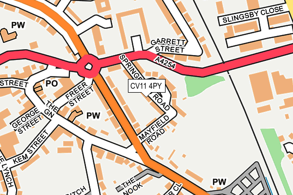 CV11 4PY map - OS OpenMap – Local (Ordnance Survey)