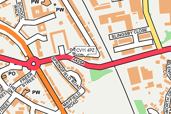 CV11 4PZ map - OS OpenMap – Local (Ordnance Survey)