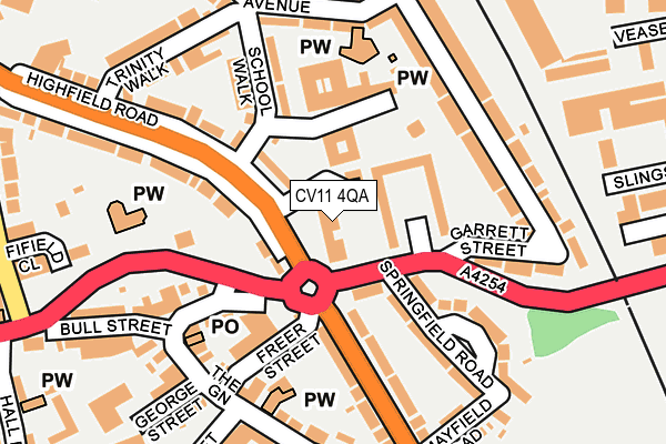 CV11 4QA map - OS OpenMap – Local (Ordnance Survey)