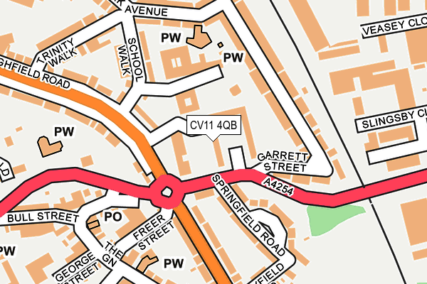 CV11 4QB map - OS OpenMap – Local (Ordnance Survey)