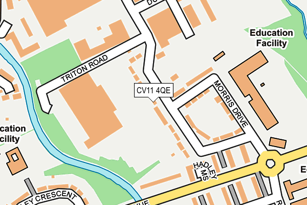 CV11 4QE map - OS OpenMap – Local (Ordnance Survey)