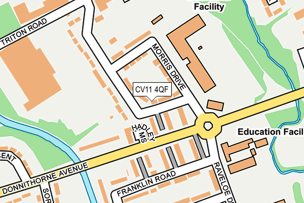 CV11 4QF map - OS OpenMap – Local (Ordnance Survey)