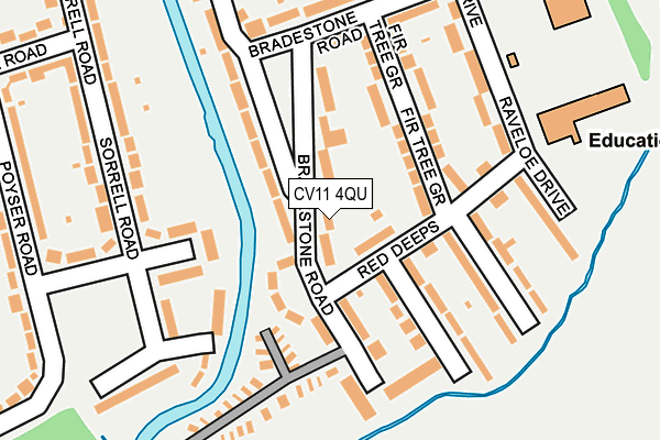 CV11 4QU map - OS OpenMap – Local (Ordnance Survey)