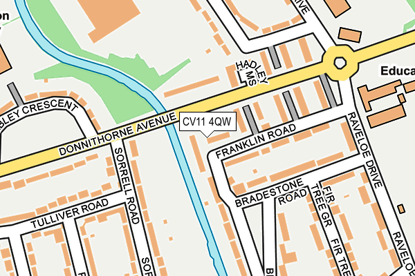 CV11 4QW map - OS OpenMap – Local (Ordnance Survey)