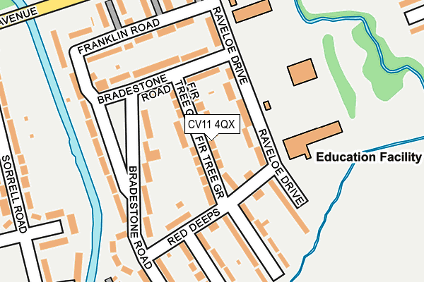 CV11 4QX map - OS OpenMap – Local (Ordnance Survey)