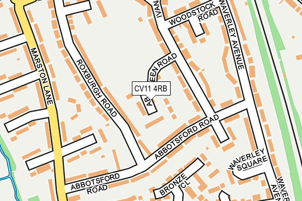 CV11 4RB map - OS OpenMap – Local (Ordnance Survey)