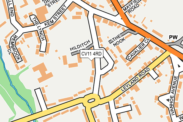 CV11 4RD map - OS OpenMap – Local (Ordnance Survey)