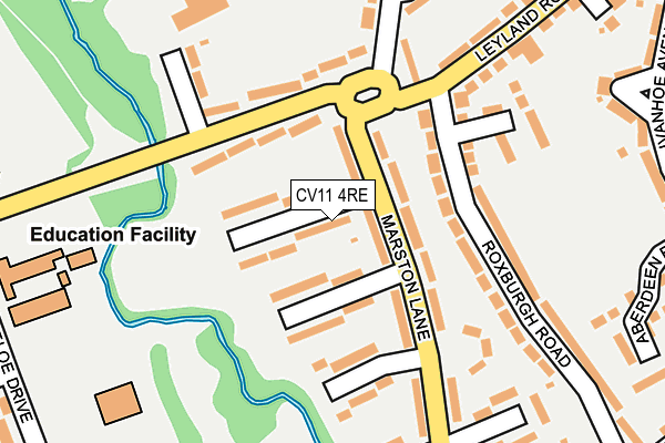 CV11 4RE map - OS OpenMap – Local (Ordnance Survey)