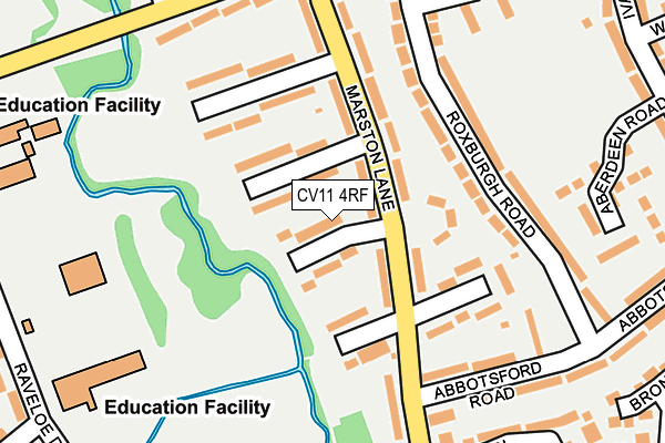 CV11 4RF map - OS OpenMap – Local (Ordnance Survey)