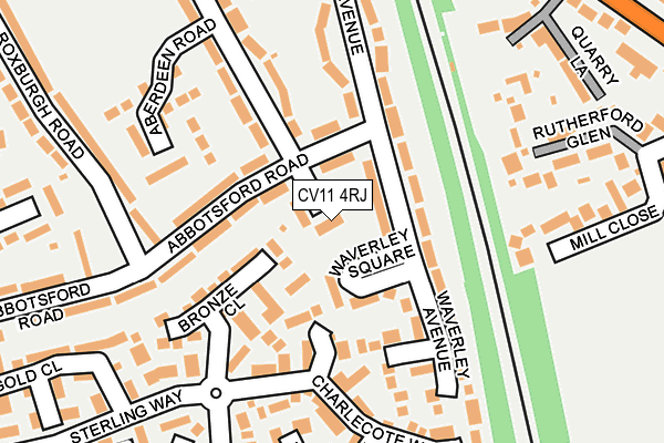 CV11 4RJ map - OS OpenMap – Local (Ordnance Survey)