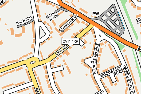 CV11 4RP map - OS OpenMap – Local (Ordnance Survey)