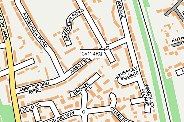 CV11 4RQ map - OS OpenMap – Local (Ordnance Survey)