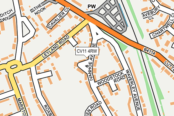 CV11 4RW map - OS OpenMap – Local (Ordnance Survey)