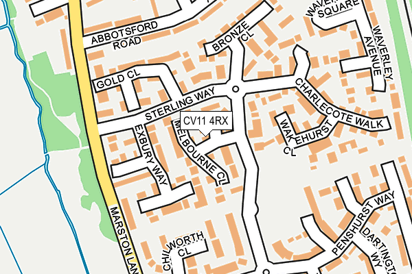 CV11 4RX map - OS OpenMap – Local (Ordnance Survey)