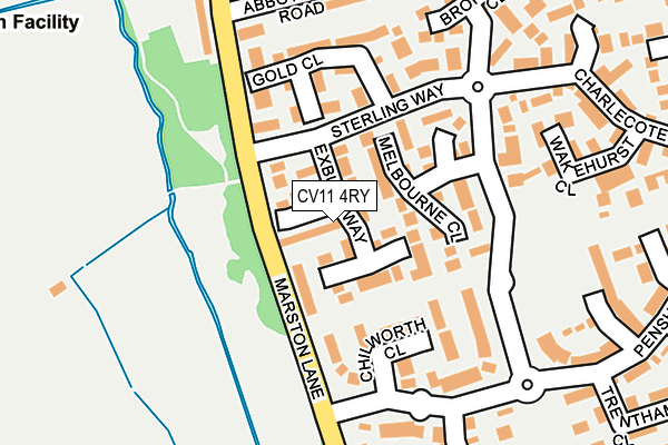 CV11 4RY map - OS OpenMap – Local (Ordnance Survey)