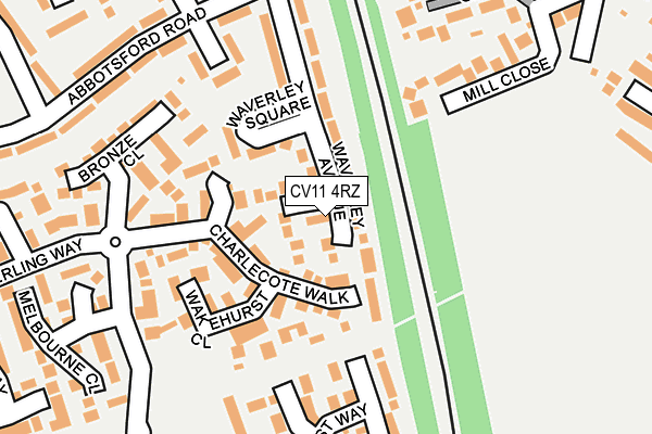 CV11 4RZ map - OS OpenMap – Local (Ordnance Survey)