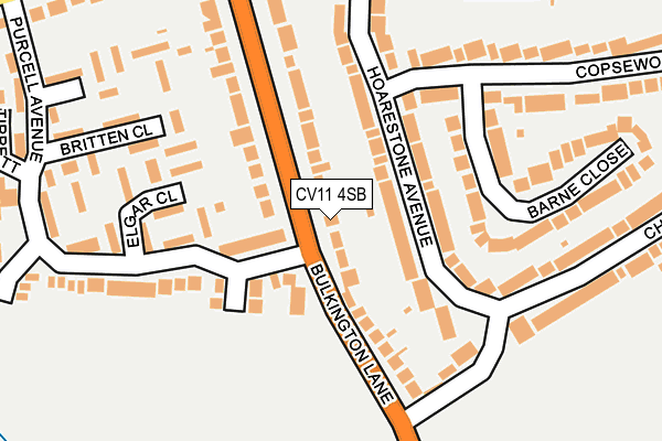 CV11 4SB map - OS OpenMap – Local (Ordnance Survey)