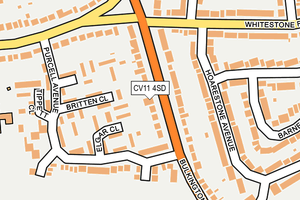 CV11 4SD map - OS OpenMap – Local (Ordnance Survey)