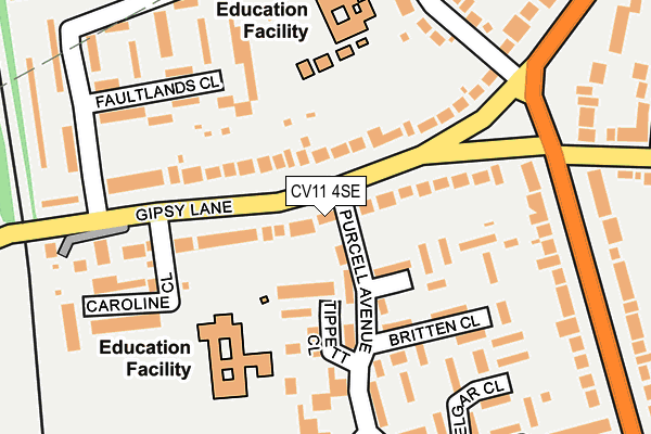 CV11 4SE map - OS OpenMap – Local (Ordnance Survey)