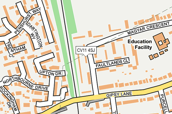CV11 4SJ map - OS OpenMap – Local (Ordnance Survey)