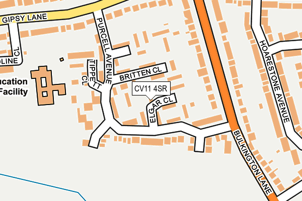 CV11 4SR map - OS OpenMap – Local (Ordnance Survey)