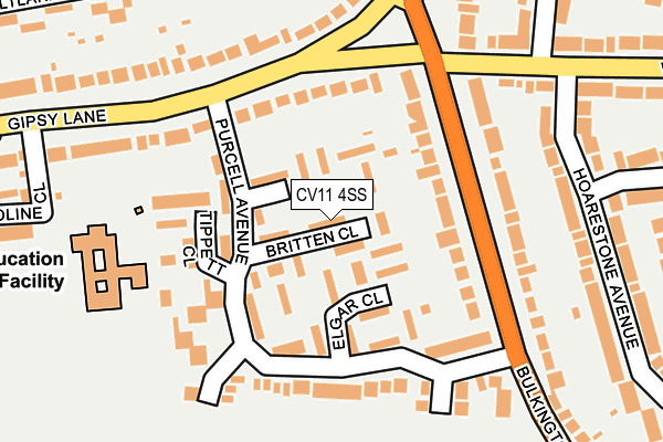 CV11 4SS map - OS OpenMap – Local (Ordnance Survey)