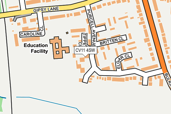 CV11 4SW map - OS OpenMap – Local (Ordnance Survey)