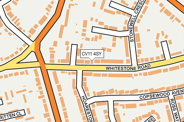 CV11 4SY map - OS OpenMap – Local (Ordnance Survey)