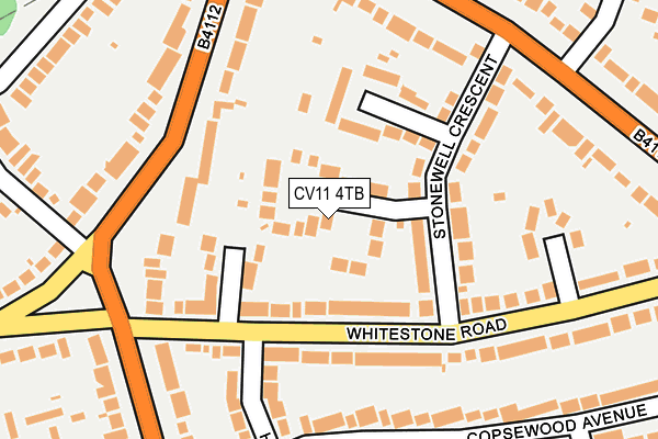CV11 4TB map - OS OpenMap – Local (Ordnance Survey)