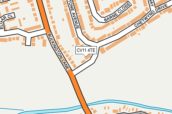 CV11 4TE map - OS OpenMap – Local (Ordnance Survey)