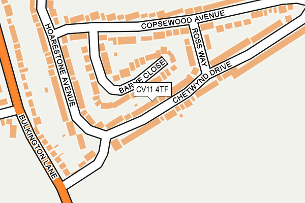 CV11 4TF map - OS OpenMap – Local (Ordnance Survey)