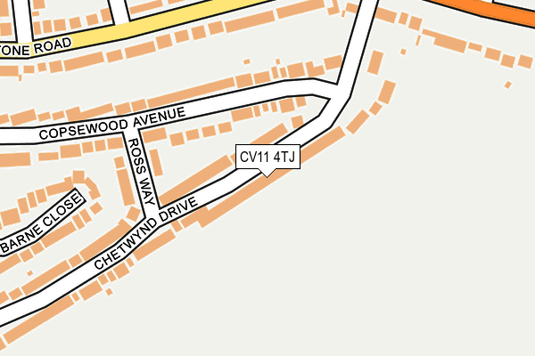 CV11 4TJ map - OS OpenMap – Local (Ordnance Survey)