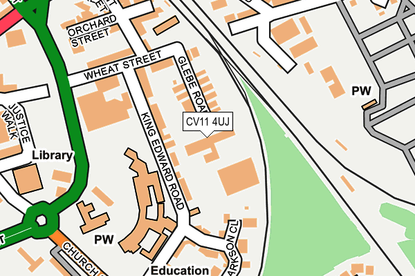 CV11 4UJ map - OS OpenMap – Local (Ordnance Survey)