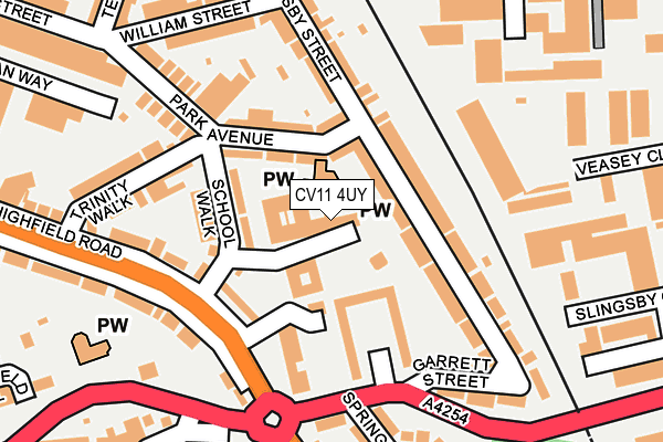 CV11 4UY map - OS OpenMap – Local (Ordnance Survey)