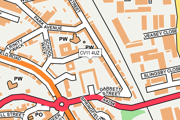 CV11 4UZ map - OS OpenMap – Local (Ordnance Survey)