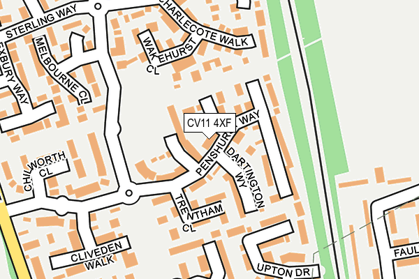 CV11 4XF map - OS OpenMap – Local (Ordnance Survey)