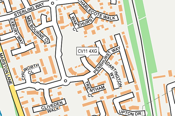CV11 4XG map - OS OpenMap – Local (Ordnance Survey)