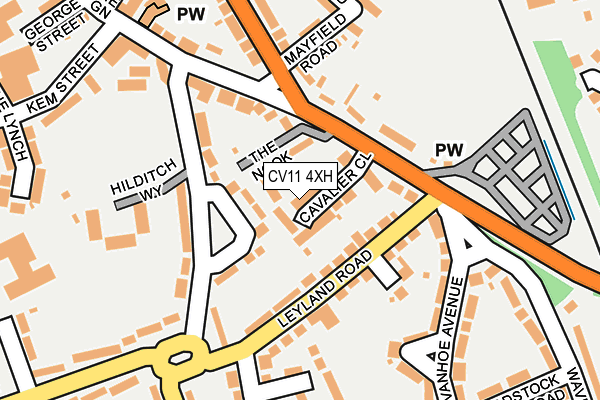 CV11 4XH map - OS OpenMap – Local (Ordnance Survey)