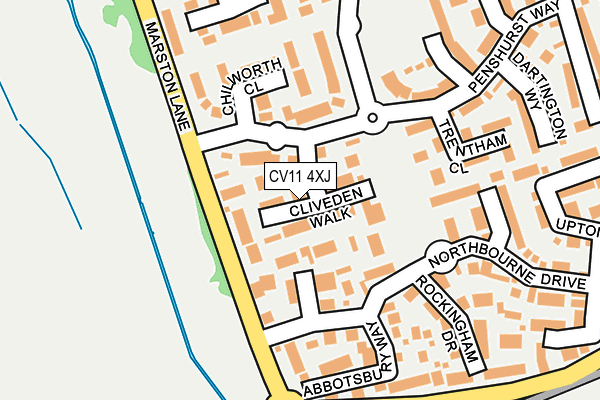 CV11 4XJ map - OS OpenMap – Local (Ordnance Survey)