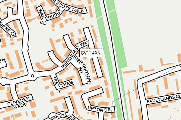 CV11 4XN map - OS OpenMap – Local (Ordnance Survey)