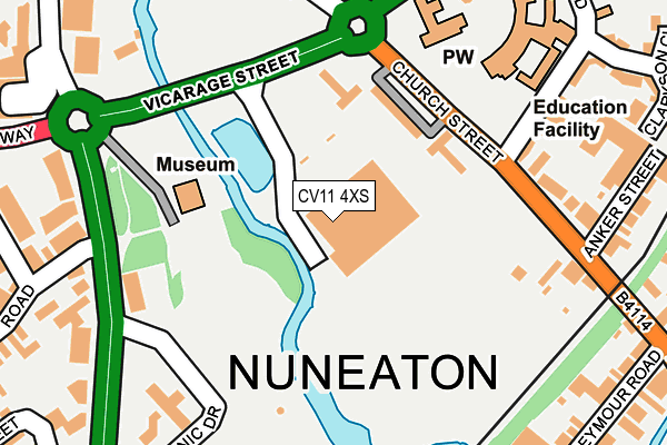 CV11 4XS map - OS OpenMap – Local (Ordnance Survey)