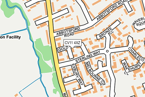 CV11 4XZ map - OS OpenMap – Local (Ordnance Survey)