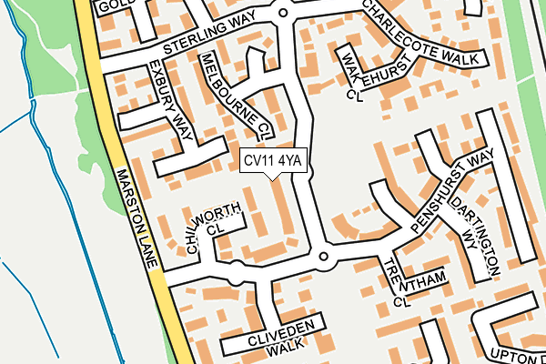 CV11 4YA map - OS OpenMap – Local (Ordnance Survey)