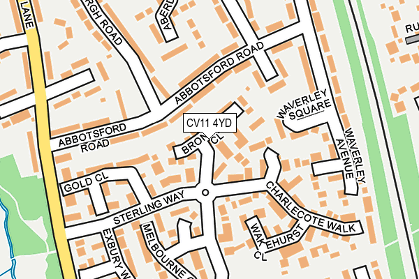 CV11 4YD map - OS OpenMap – Local (Ordnance Survey)