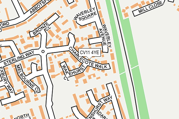 CV11 4YE map - OS OpenMap – Local (Ordnance Survey)