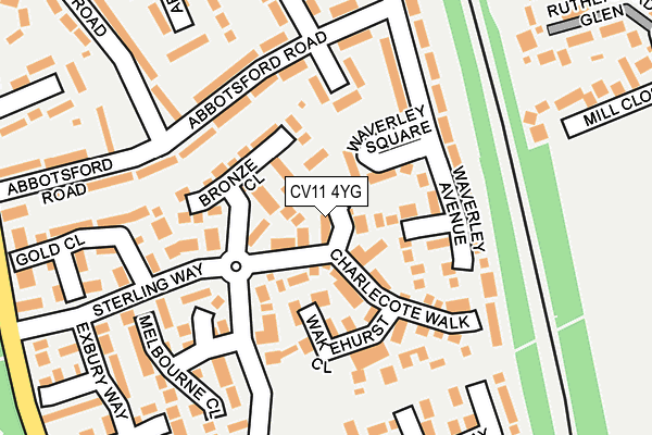 CV11 4YG map - OS OpenMap – Local (Ordnance Survey)
