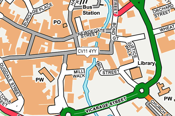 CV11 4YY map - OS OpenMap – Local (Ordnance Survey)