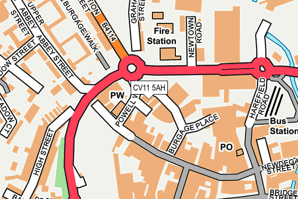 CV11 5AH map - OS OpenMap – Local (Ordnance Survey)